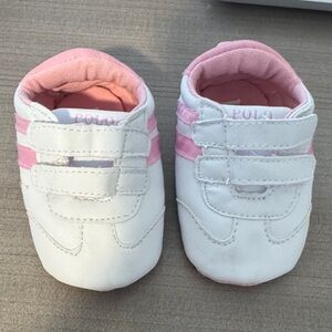 Polo by Ralph Lauren Pink and White Baby Shoes